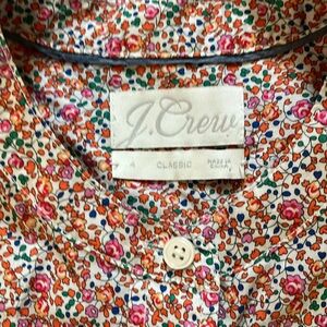 J crew liberty puff sleeve top cotton 4 small